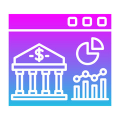 Website Analytics Glyph Gradient Icon