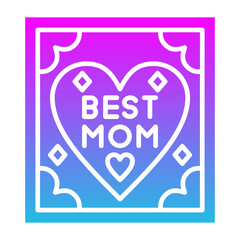 Best Mom Glyph Gradient Icon