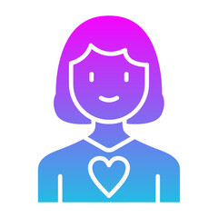Mother Glyph Gradient Icon