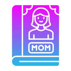 Book Glyph Gradient Icon