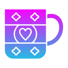 Tea Mug Glyph Gradient Icon
