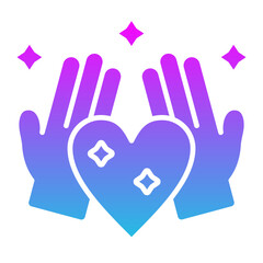 Obraz premium Love Glyph Gradient Icon