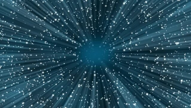 Prism light rays warp speed in space blue background