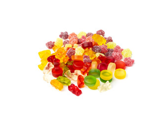 Assorted Gummy Candies Mix Isolated