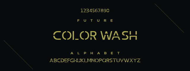 COLOR  WASH  Elegant alphabet letters font and number. Classic Lettering Minimal Fashion Designs. Typography modern serif fonts decorative vintage design concept. vector illustration