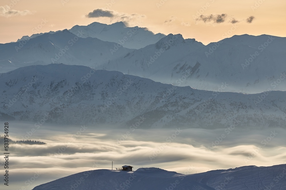 Wall mural mountains in the alps