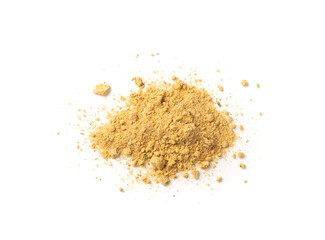Mushroom Powder Pile Isolated, Powdered Dry Mushrooms
