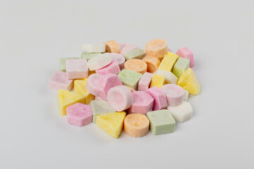Tablet Candies Isolated, Compressed Tablets