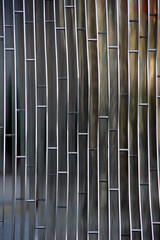 Obraz premium Side view of an organically shaped layered steel structure