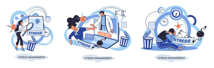 Stress management abstract metaphor, pressure control, depression, emotional tension, mental health management, physical and psychological stress. Way to lead an active, productive and fulfilling life
