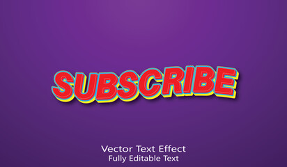 Subscribe 3d editable text effect