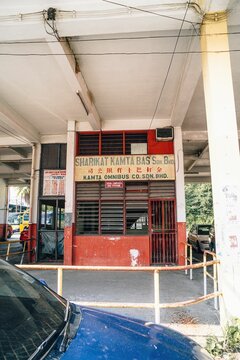Bus Station Ticket Counter In Tapah, A Unique Place With Vintage Buildings.