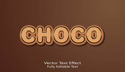 Choco 3d editable vector text effect