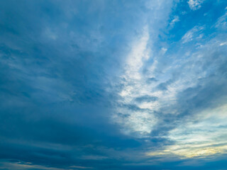 Sunrise skyscape with soft high cloud