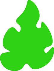 monstera leaf design illustration isolated on transparent background