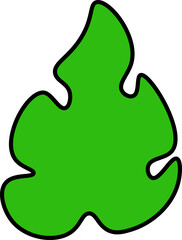 monstera leaf vector design illustration isolated on transparent background