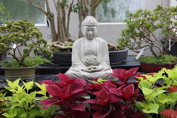 Buddha Statue In A Garden. 