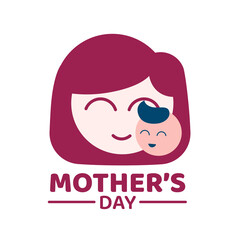 Happy Mother's Day Flat Illustration Concept