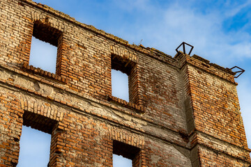 old abandoned ruins of building