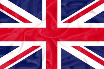 Waving realistic flag of Great Britain, national symbol. Flag of Great Britain