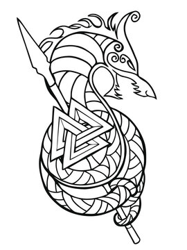 Emblem of the brave Viking warriors vector
