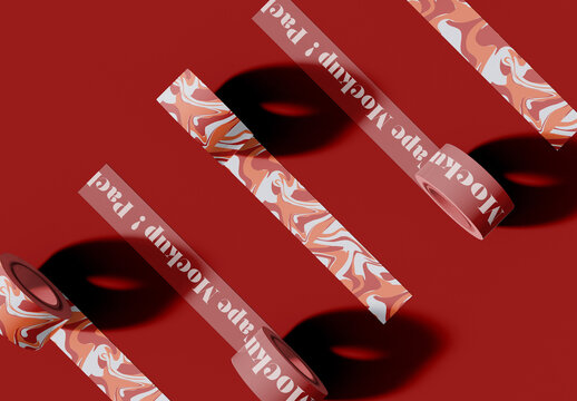 Five Adhesive Tapes Mockup