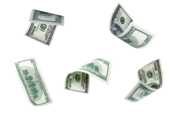 Dollar bill. Washington American cash. Usd money background. Money falling.