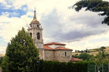 Fototapeta na wymiar Church of Santiago Apostol, Villafranca Montes de Oca, Spain