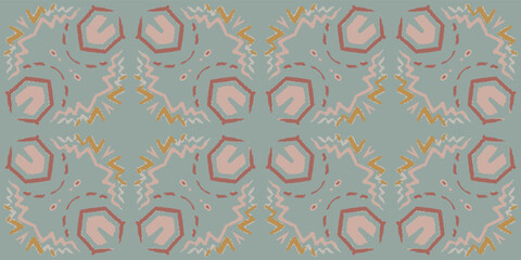 Tribal Vector Floral Tile. Grey Abstract Ornament. Pillowcase Hippie Geometric. Red Mosaic Hand made. Grey Graphic Tapestry. African Design. Scarf Bohemian Trendy.