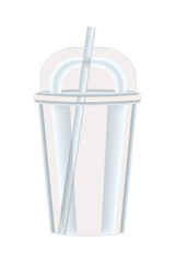 plastic cup and straw