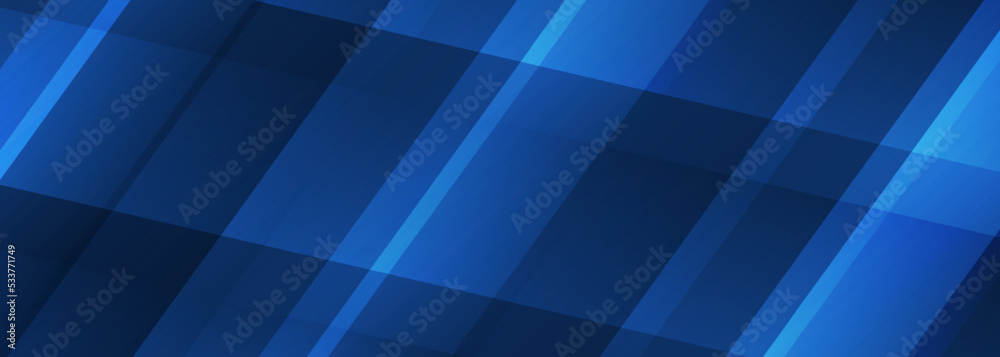 Poster vector dark blue abstract modern wide banner with light blue shiny diagonal lines abstract horizonta