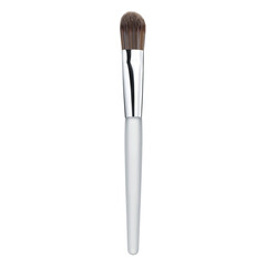 Professional makeup brush closeup isolated on white background.