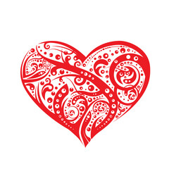 Hearts vector playing card suit symbols made by floral elements. Vintage stylized illustration. Works well as print, computer icon, emblem, gambling design element