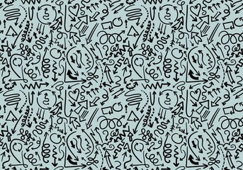 Abstract markers arrows seamless kids pattern for wrapping paper and clothes print and fabrics and linens and office