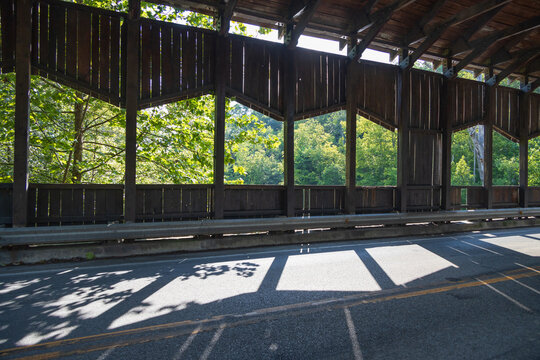 Inside The 1982 Corwin M. Nixon Covered Bridge, Ohio