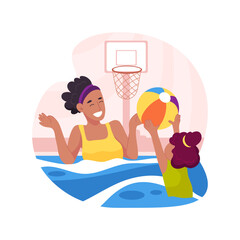 Water basketball isolated cartoon vector illustration.