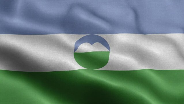 Flag Of Kabardino Balkaria - Kabardino Balkaria Flag High Detail - National flag Kabardino Balkaria wave Pattern loopable Elements - Fabric texture and endless loop - eamless loop - Highly Detailed