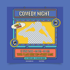 Comedy night social media post template