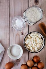 ingredients for making cottage cheese pancakes