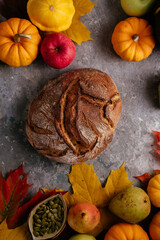 fresh homemade pumpkin bread on the table