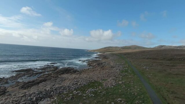 Drone footage of the coastline by Marameelan near Dungloe