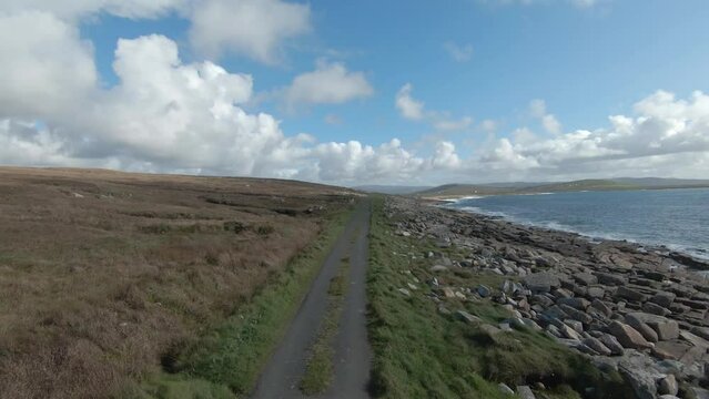 Drone footage of the coastline by Marameelan near Dungloe