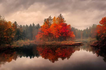 Herbstbäume am See © William