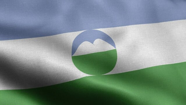 Flag Of Kabardino Balkaria - Kabardino Balkaria Flag High Detail - National flag Kabardino Balkaria wave Pattern loopable Elements - Fabric texture and endless loop - eamless loop - Highly Detailed
