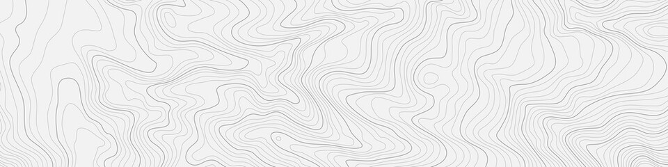 Black on white contours vector topography stylized height of the lines. The concept of a conditional geography scheme and the terrain path. Ultra wide size. Map on land vector terrain Illustration.