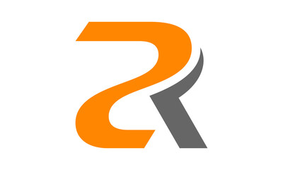 ZR logo illustration letter alphabet