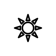 Sun icon vector for web and mobile app. Brightness sign and symbol.