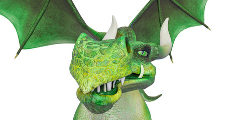 Obraz premium dragon cartoon front view