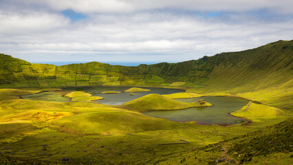 Caldeirao crater at Corvo island, Azores, Portugal  © p_rocha