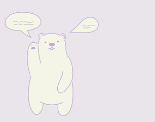 Cute Teddy bear, doodle illustration 